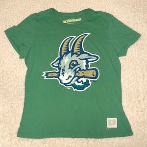 Women's Green Graphic Tee - Goat Logo